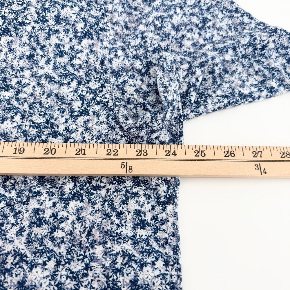 NEW WRK Reworked Shirt Men's XXL Slim Fit Short Sleeve Blue Floral Button Down - Picture 8 of 9